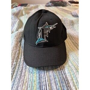 Vintage Florida Marlins Hat New Era Fitted 100% Wool Cap Sz 7 3/8 Diamond